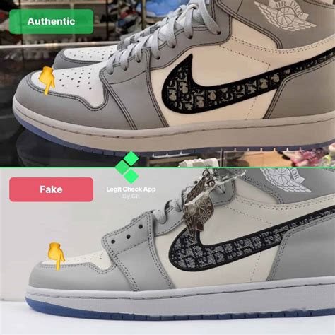 nike air jordan dior original vs fake|How to Spot Fake Dior Shoes: 6 Surefire Tips for Finding .